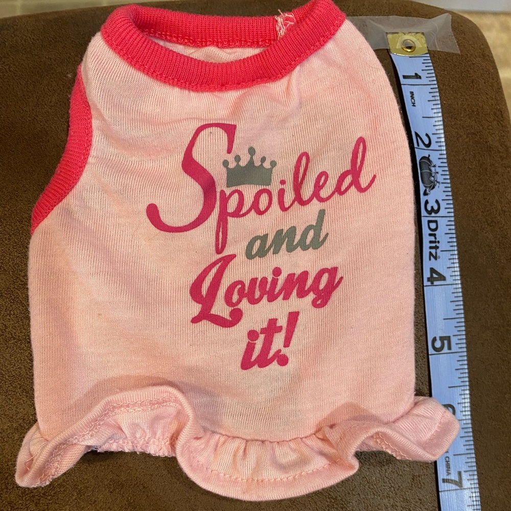 Pink Dog Shirt with Crown Print
